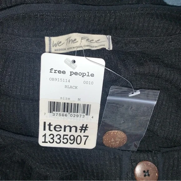 Free People Henley Waffle Knit Longsleeve Blouse - Picture 8 of 10